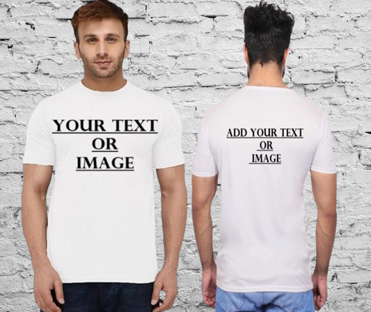 T-Shirt Gents (Customized) Half Sleeve - Both Front & Back Design